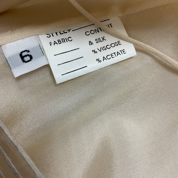 Angel Sanchez Cream Raw Silk Jacket and Skirt Suit Set - Picture 5 of 5